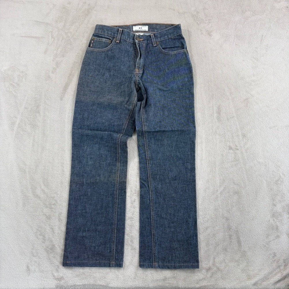 Vintage AX Armani Exchange BootLeg Jeans Women 4‎ Blue J40 Made in USA